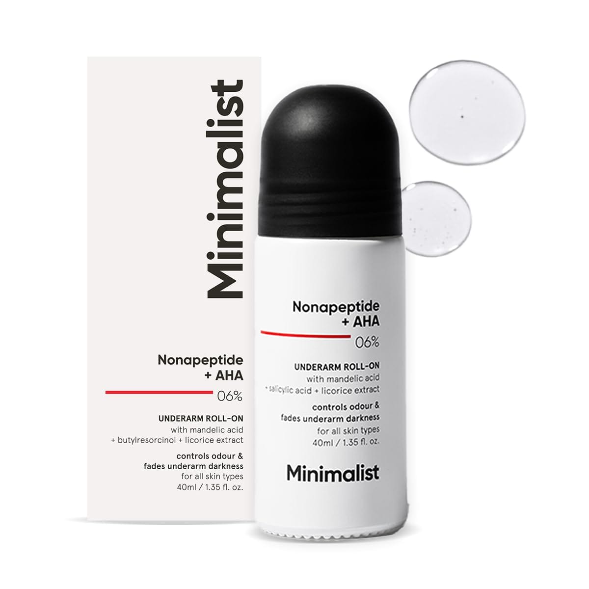 Minimalist Nonapeptide + AHA 6% Underarm Roll-On | 40ml