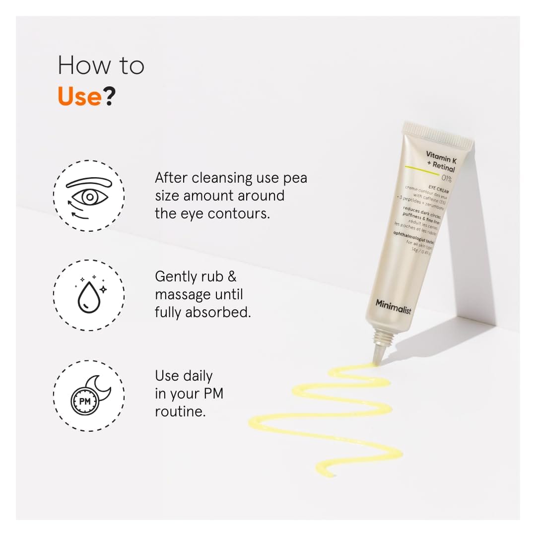 Minimalist Vitamin K + Retinal 1% Eye Cream | 14g