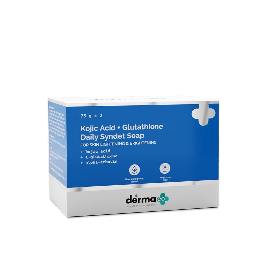 The Derma Co. Kojic Acid + Glutathione Daily Syndet Soap | 75gm (Pack of 2)