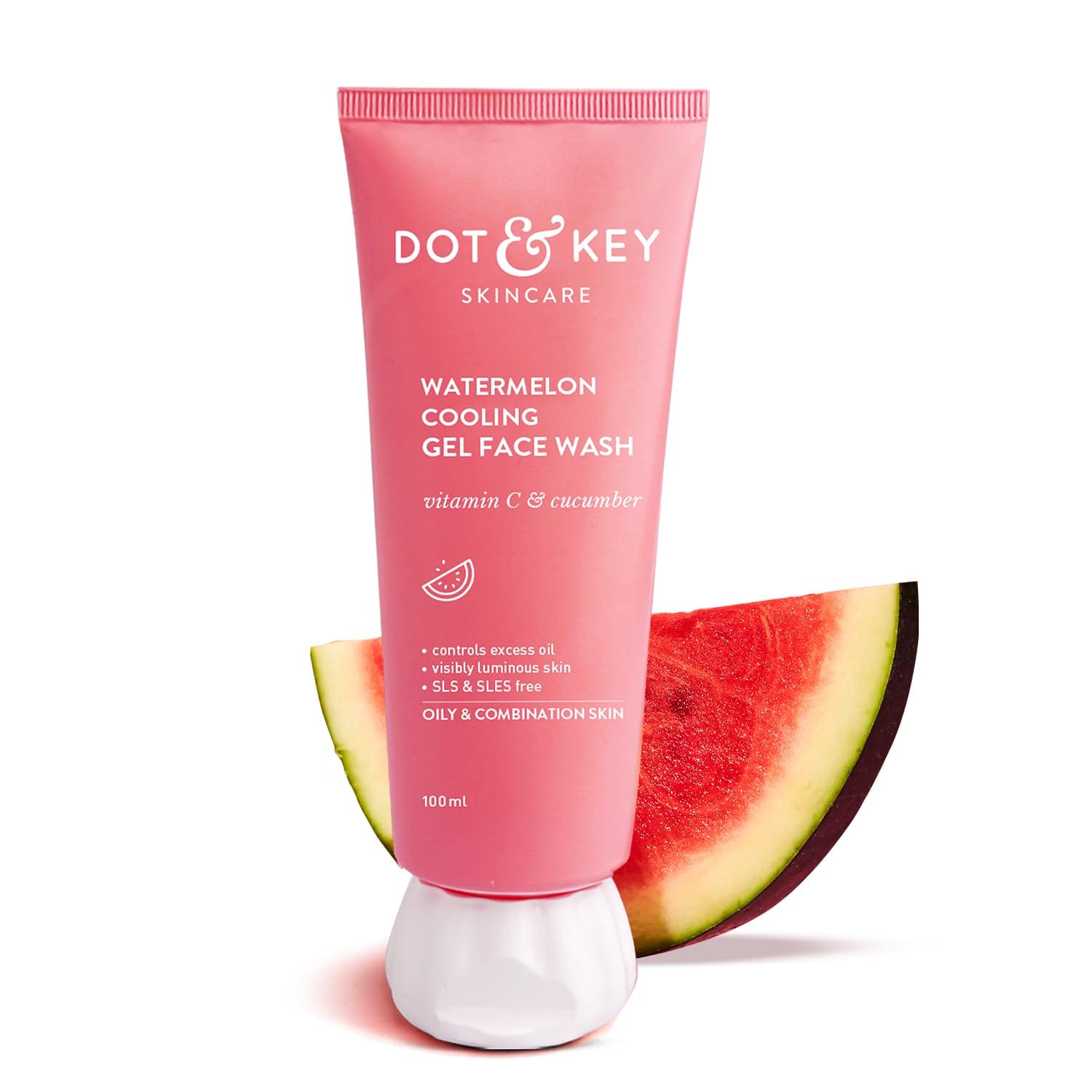 DOT & KEY Watermelon Super Glow Gel Face Wash With Vitamin C & Cucumber | 100ml