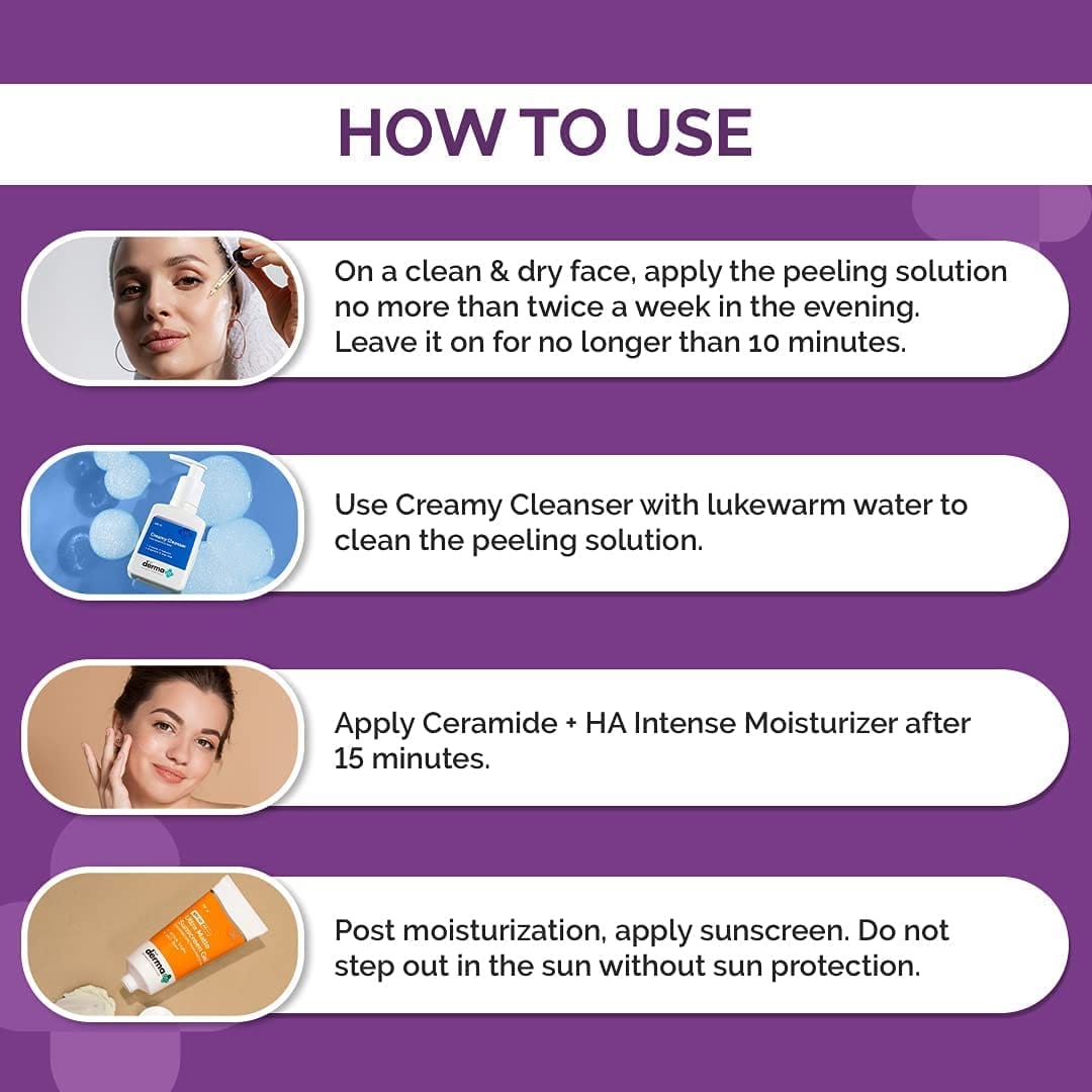 The Derma Co 15% AHA + 1% BHA Beginner Face Peeling Solution | 30 ml