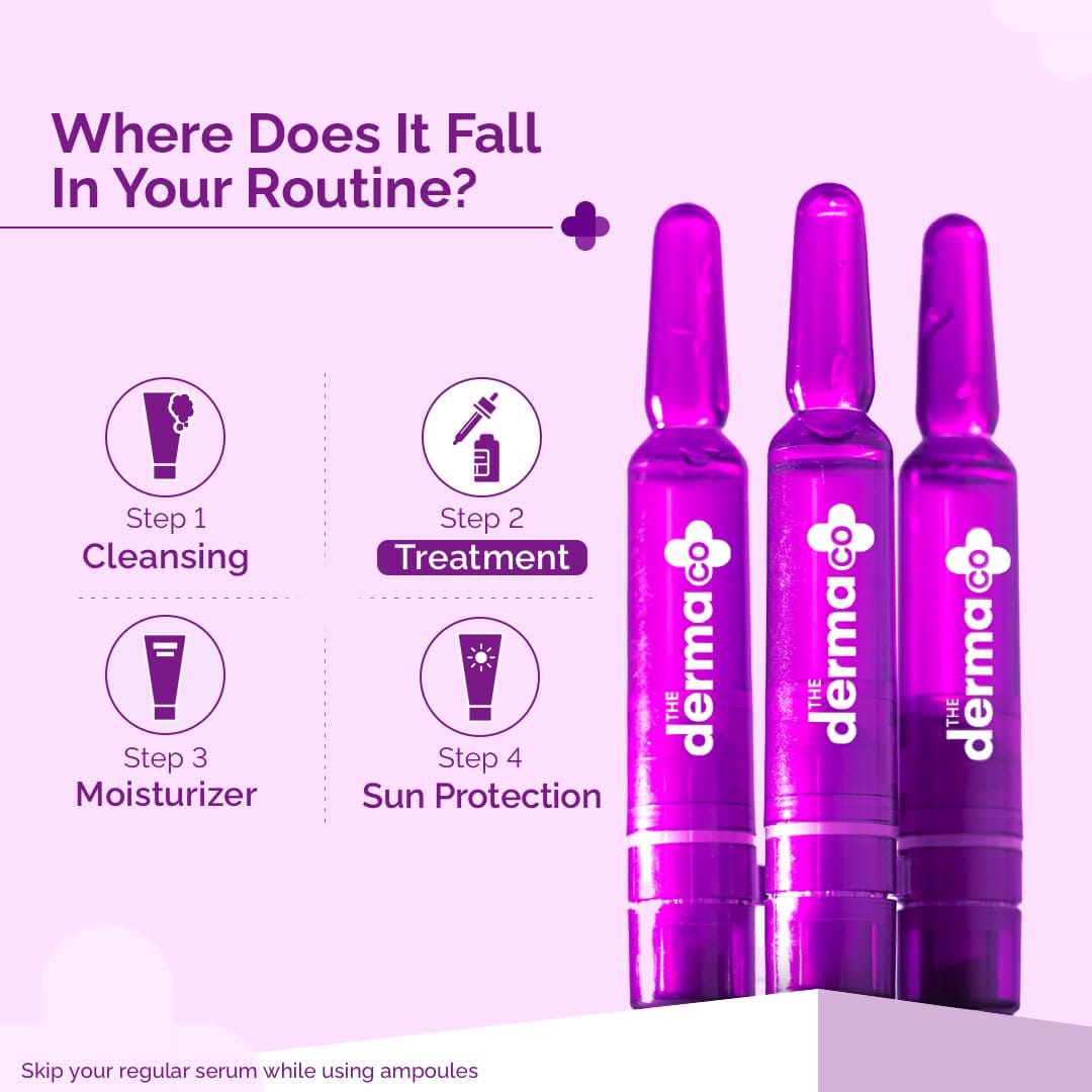 The Derma Co. 5% Glycolic + 2% Kojic Pigmentation Corrector Ampoule Kit | 14ml