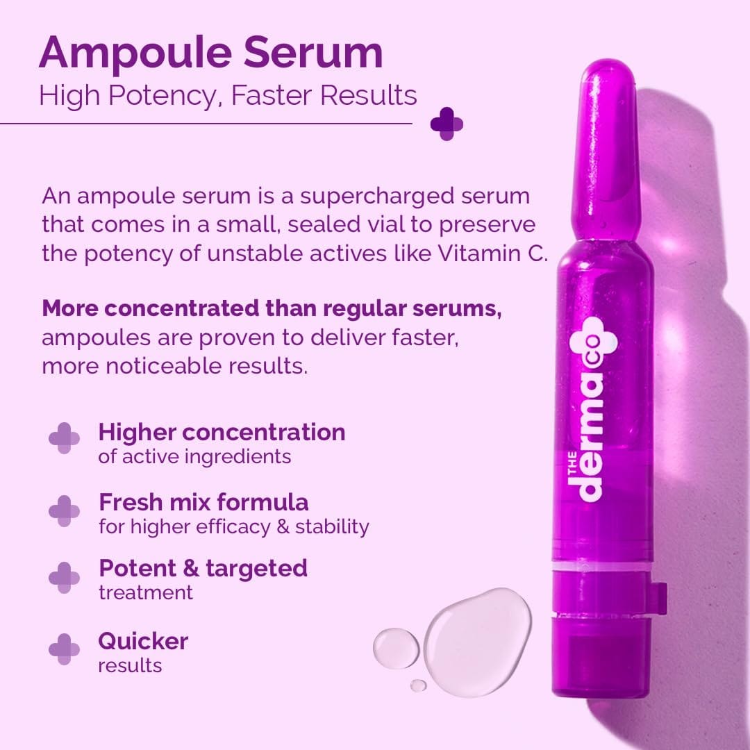 The Derma Co 15% Vitamin C Intense Brightening Ampoule Kit | 14ml