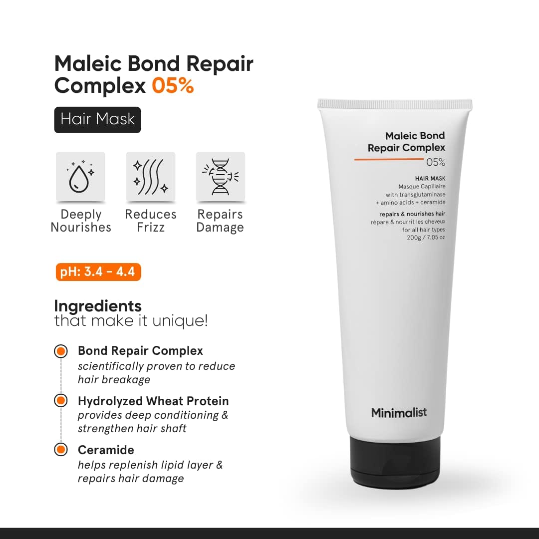 Minimalist Maleic Bond Repair Complex 5% Hair Mask | 200g
