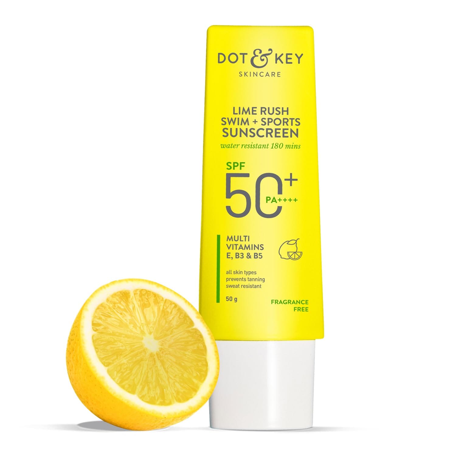 Dot & Key Lime Rush Swim + Sports Sunscreen, In-Vivo Tested SPF 50+ PA++++ | 50g