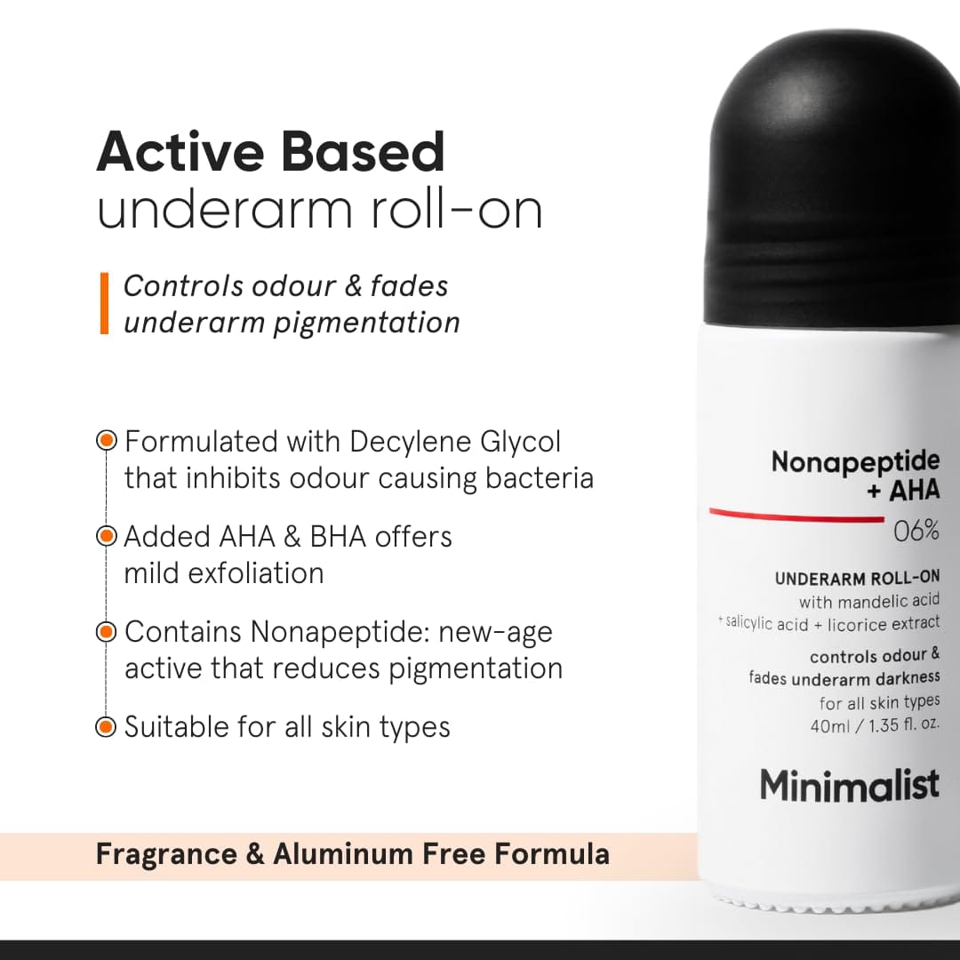 Minimalist Nonapeptide + AHA 6% Underarm Roll-On | 40ml
