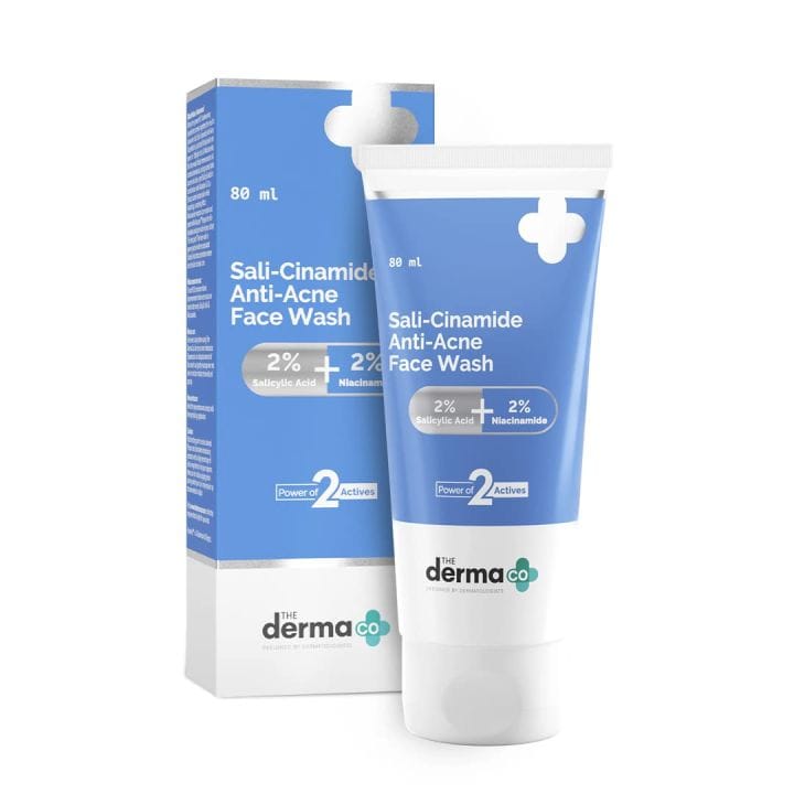The Derma Co Sali-Cinamide Anti-Acne Face Wash with 2% Salicylic Acid & 2% Niacinamide | 80ml