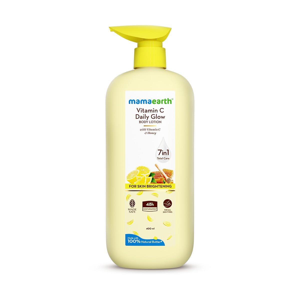 Mamaearth Vitamin C Daily Glow Body Lotion For Skin Brightening | 400ml