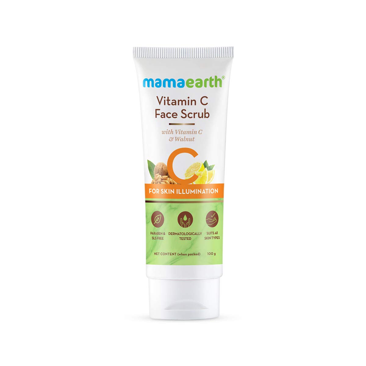 Mamaearth Vitamin C Face Scrub for Skin Illumination suits All Skin Types | 100gm