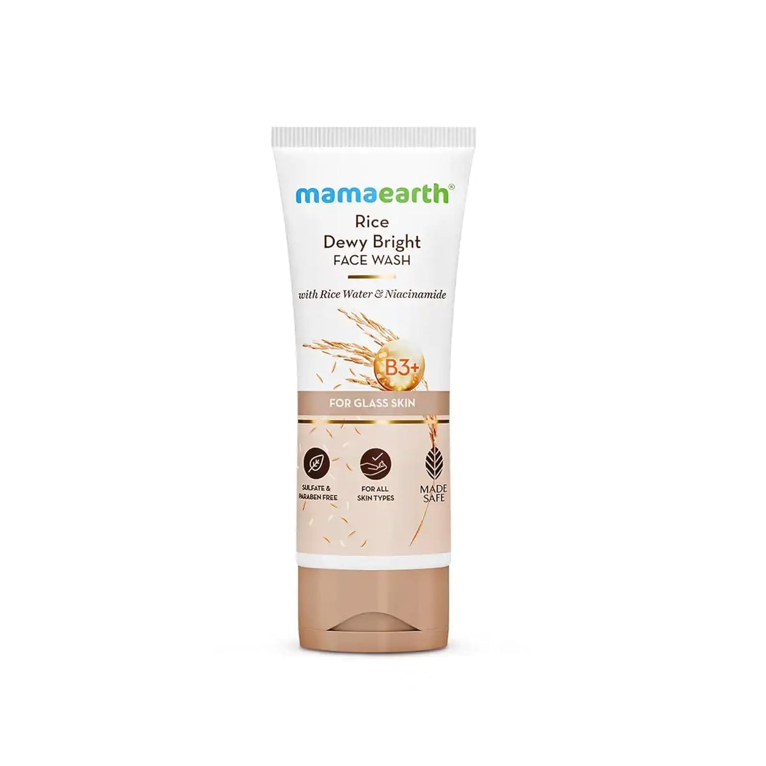 Mamaearth Rice Dewy Bright Face Wash With Rice Water & Niacinamide for Glass Skin | 100ml