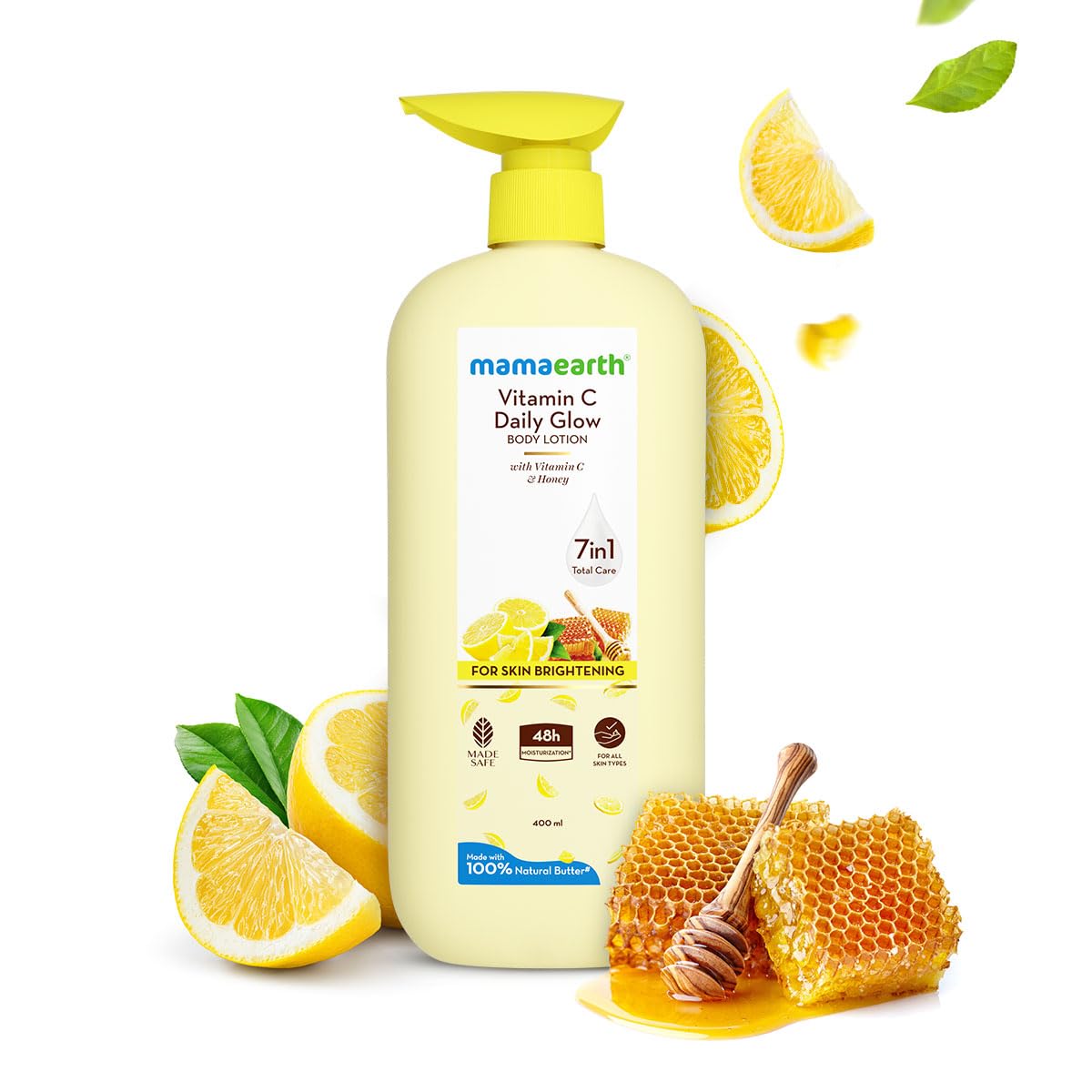Mamaearth Vitamin C Daily Glow Body Lotion For Skin Brightening | 400ml