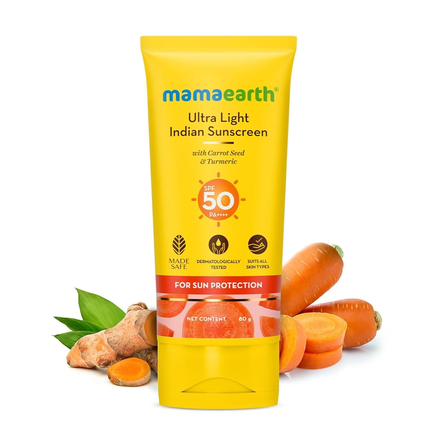 Mamaearth Ultra Light Indian Sunscreen SPF 50 | 80g