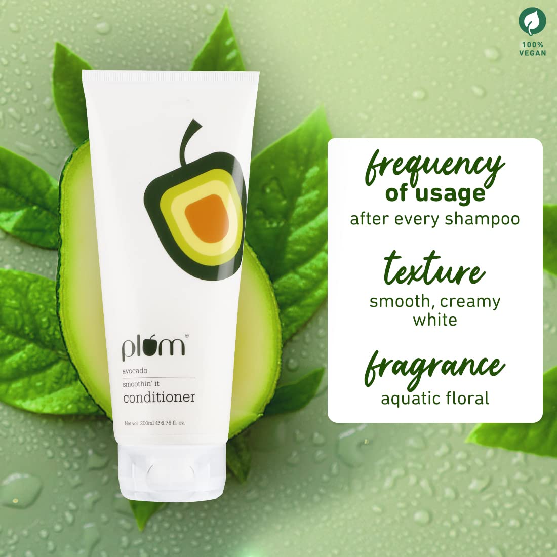 Plum Avocado Smoothin' It Conditioner | For Frizz-Free Hair | 200ml