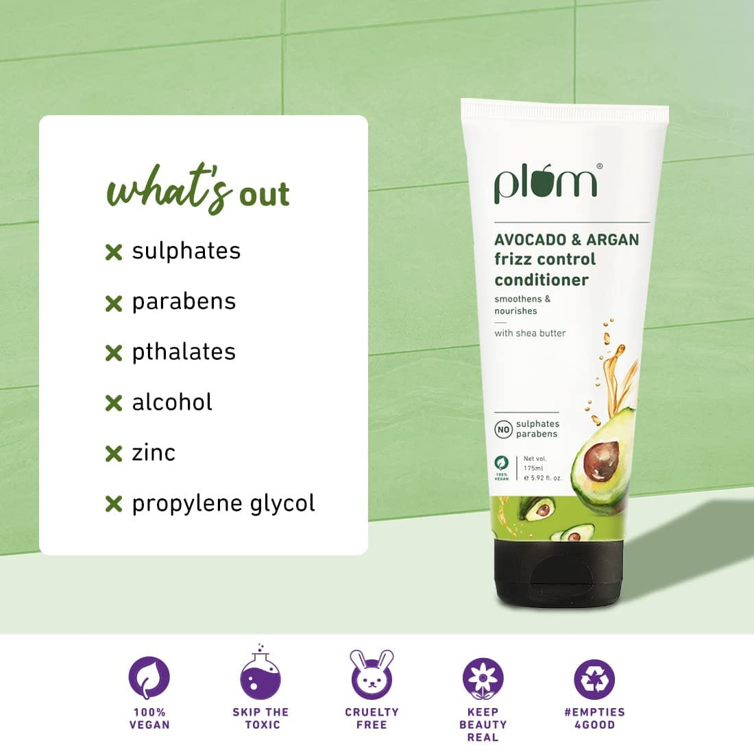 Plum Avocado & Argan Frizz Control Conditioner | 175ml