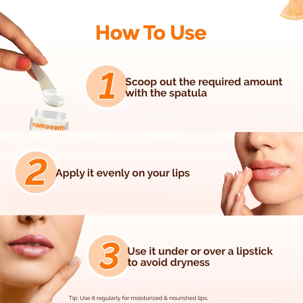 Mamaearth Vitamin C Moisture Therapy Lip Balm SPF 50 with Vitamin C | 15gm